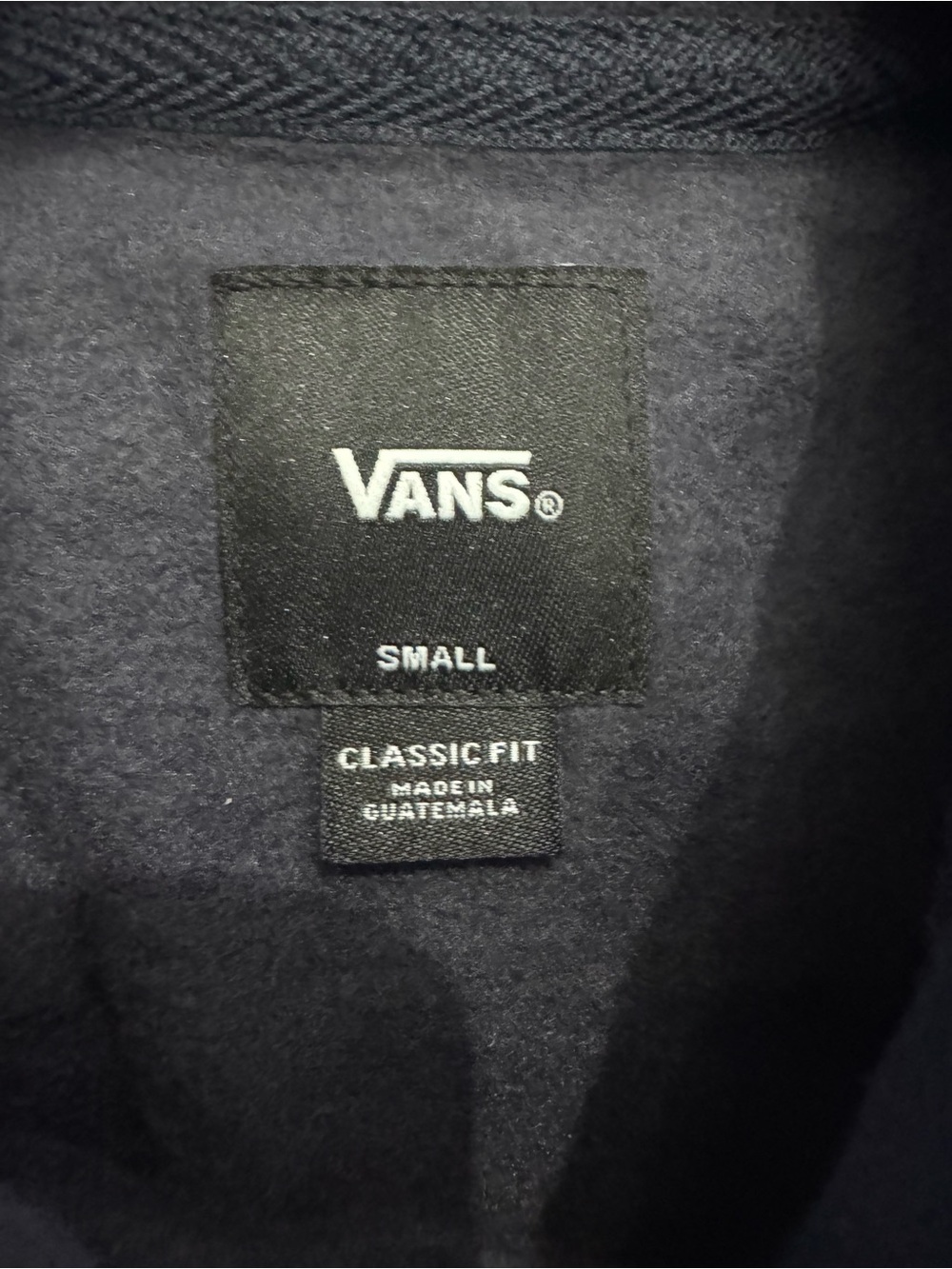 Vans Navy Hooded Sweatshirt with Mint 'Off The Wall' Logo - Picture 5 of 5